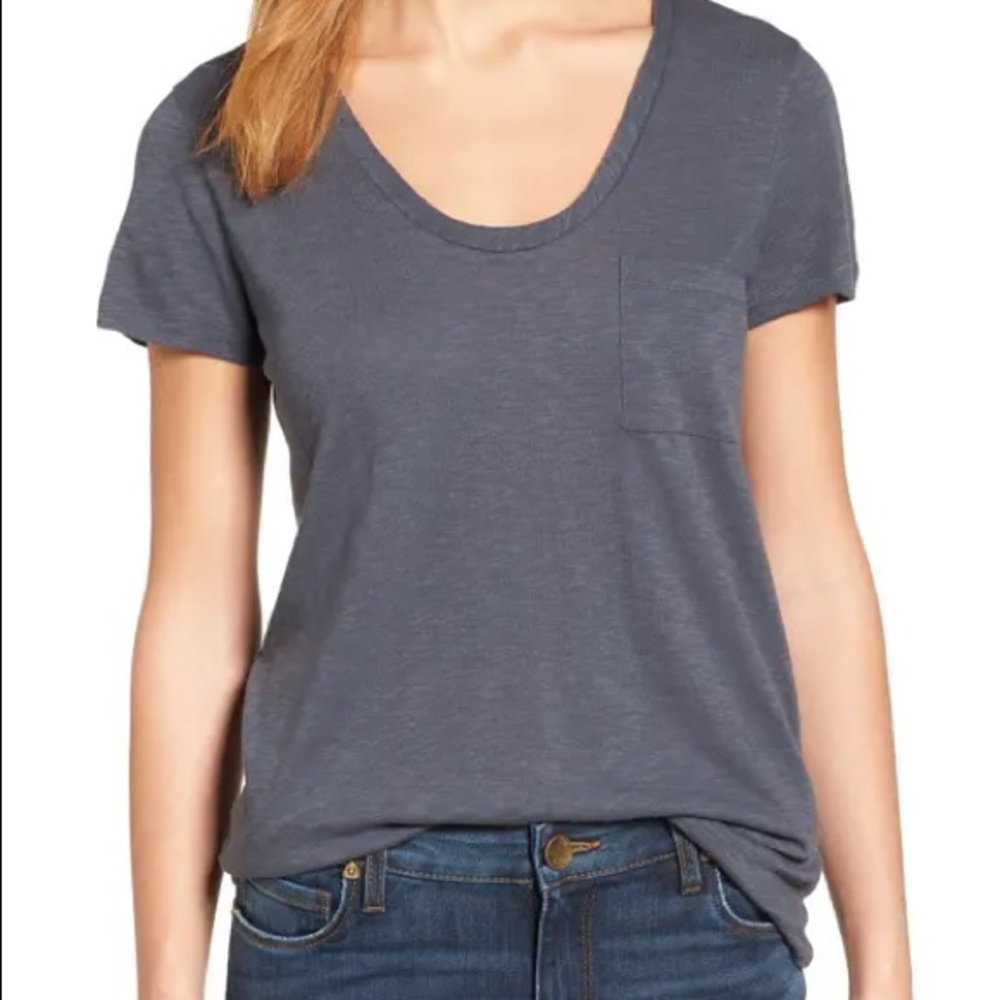 Caslon Rounded V-Neck T-Shirt NWOT